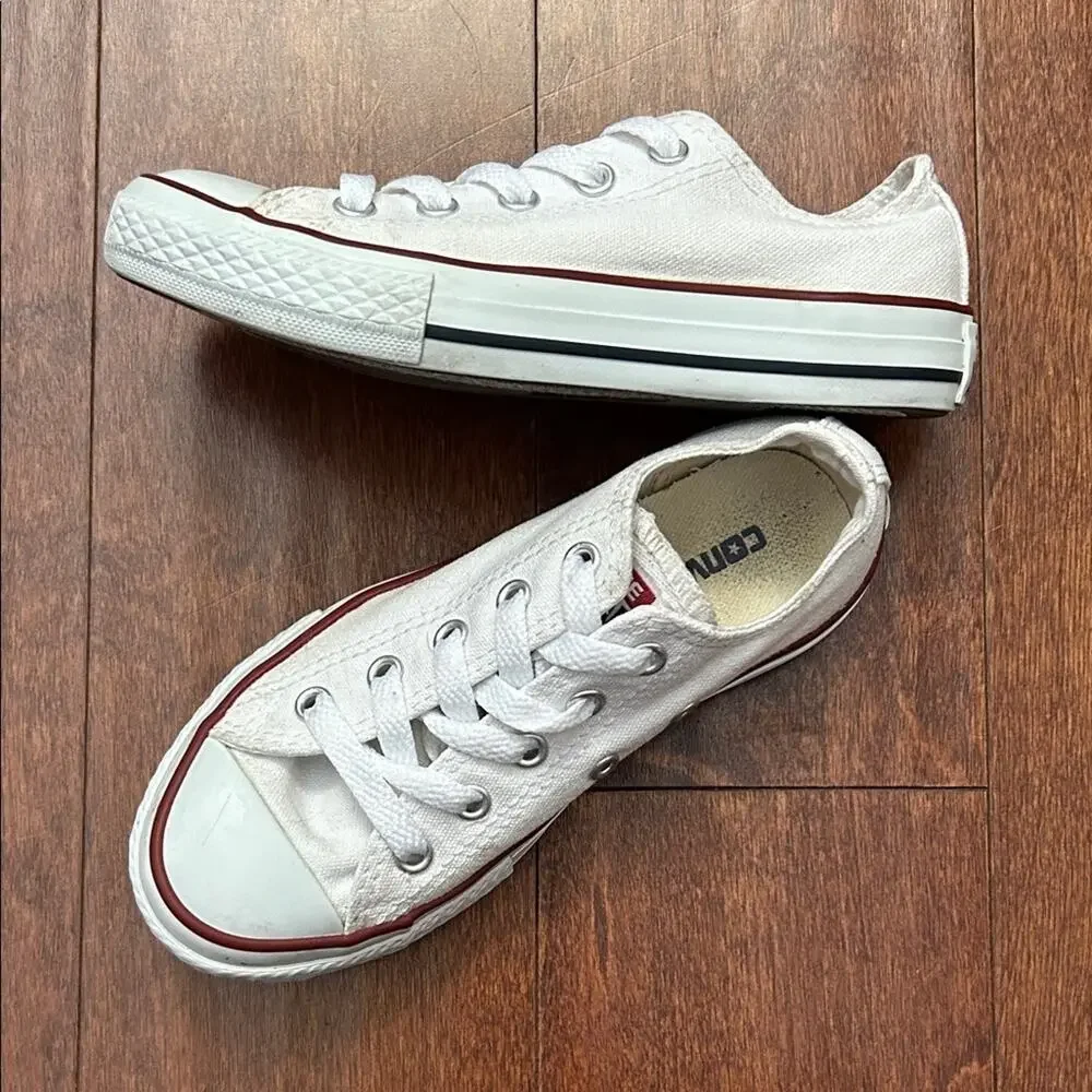 Classic Converse Chuck Taylor All Star White Kids Sneakers, Size 12.5